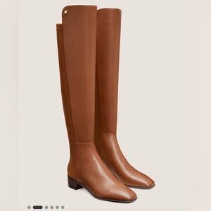 Stuart Weiztman Brown leather knee City Boots